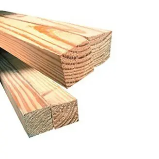 Rough-Sawn American Pine Lumber – 2 In × 4 In × 16 Ft 1