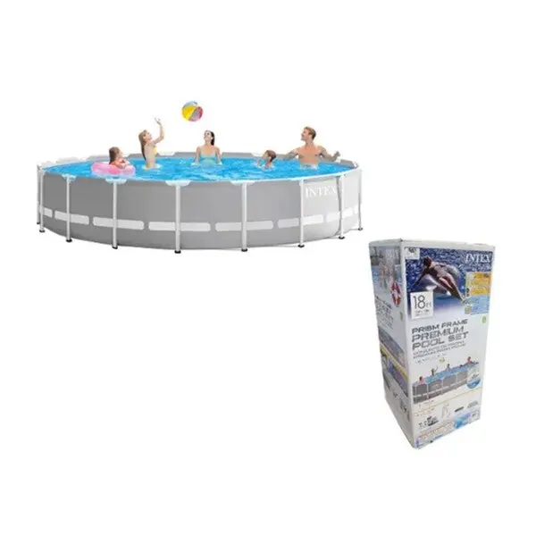 Round Above-Ground Swimming Pool – 18 Ft X 48 In, Gray Finish, Sku 800-26731Ed 1