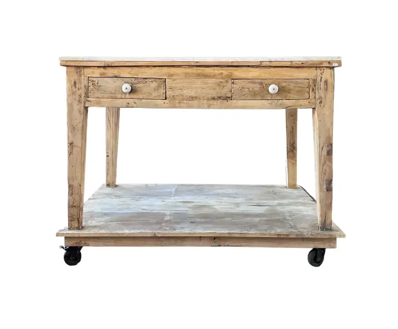 Rustic Farmhouse Kitchen Island – Matthew Izzo Design 1