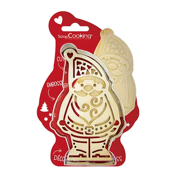 Scrapcooking Santa Claus Cookie Cutter And Embosser Set 1
