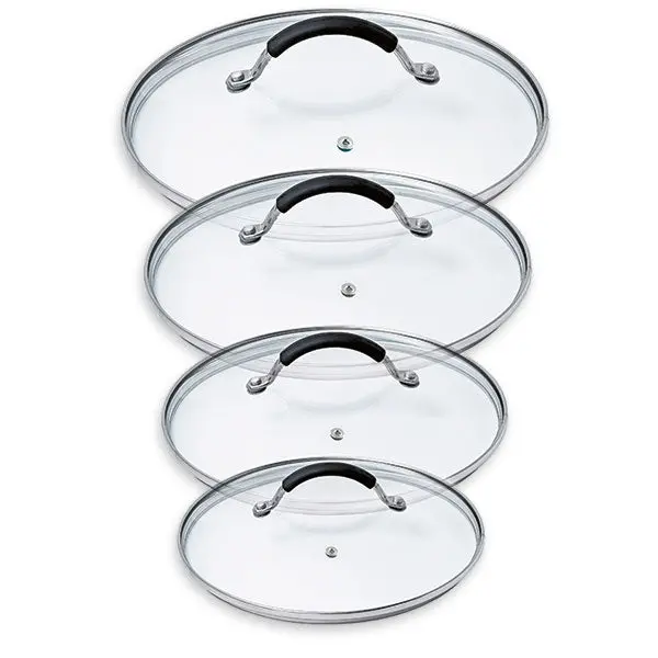 Set Of 4 Tempered Glass Lids – 14, 16, 18 & 20 Cm By Mathon 1