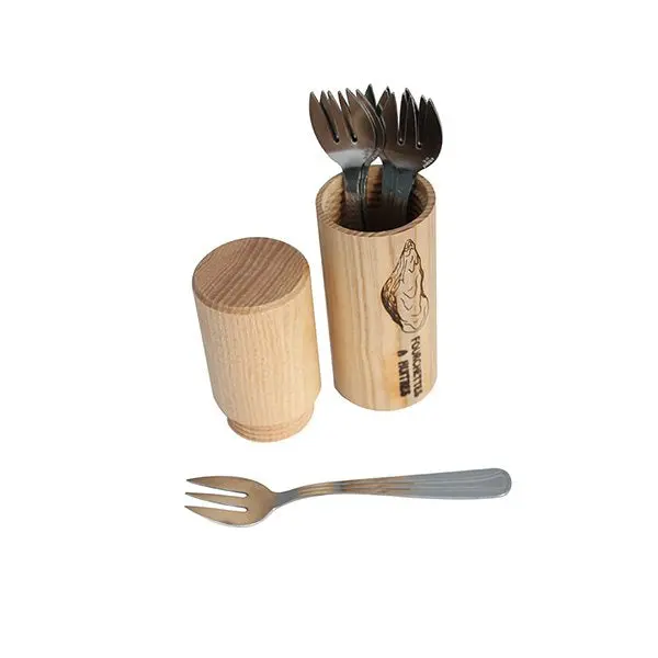 Set Of 6 Oyster Forks With Wooden Case By Roger Orfèvre 1