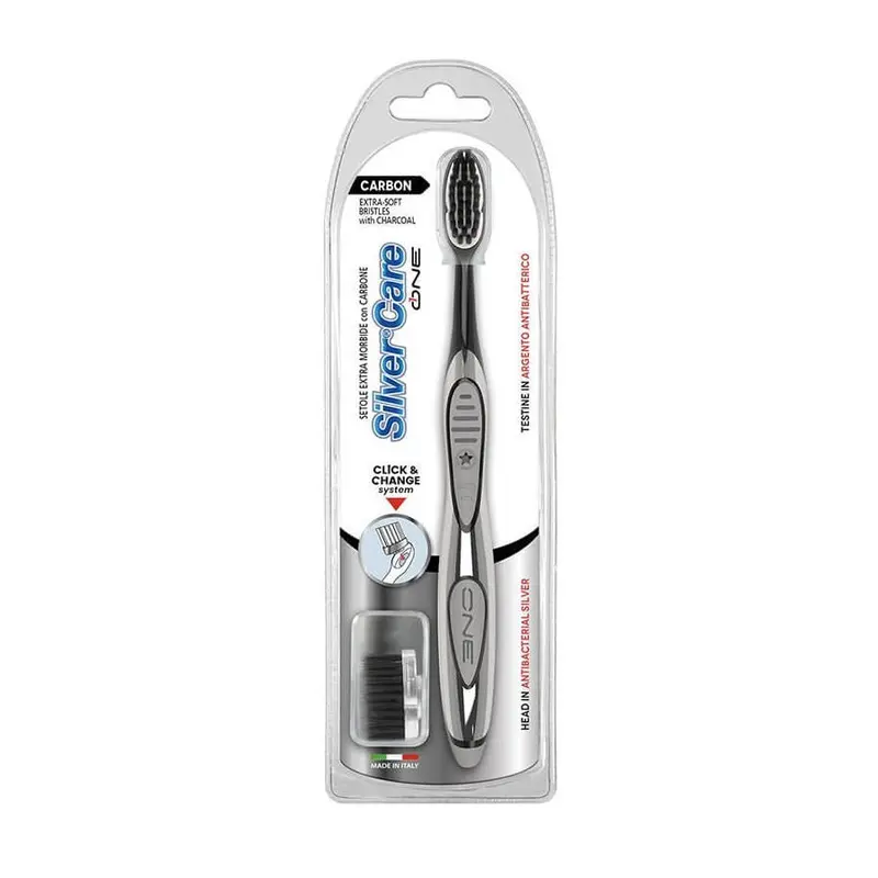 Silver Care One Charcoal Toothbrush – 6-Month Kit 1