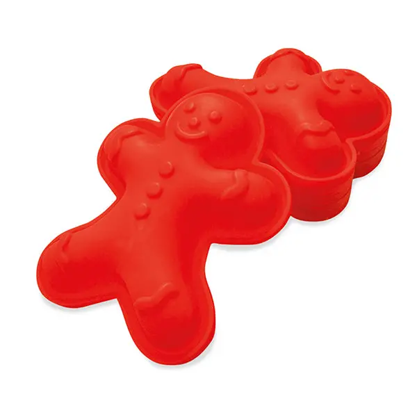 Six Gingerbread Man Silicone Baking Molds – Festive Scrapcooking Collection 1