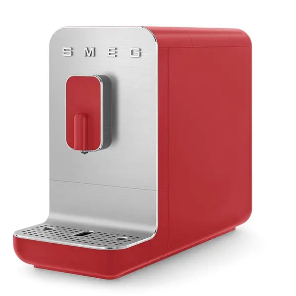 Smeg Built-In Grinder Espresso Machine – 1350 W, Matte Red (Bcc01Rdmeu) 1