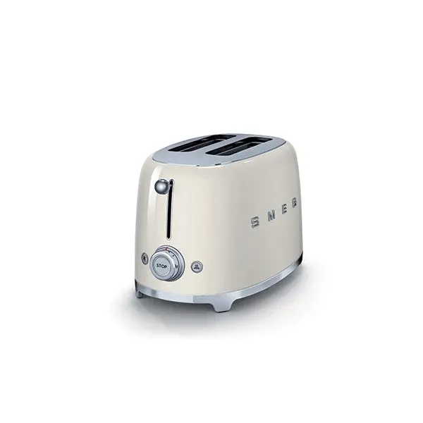 Smeg Tsf01Creu Retro-Style 2-Slot Toaster – 950 W, Cream Finish 1