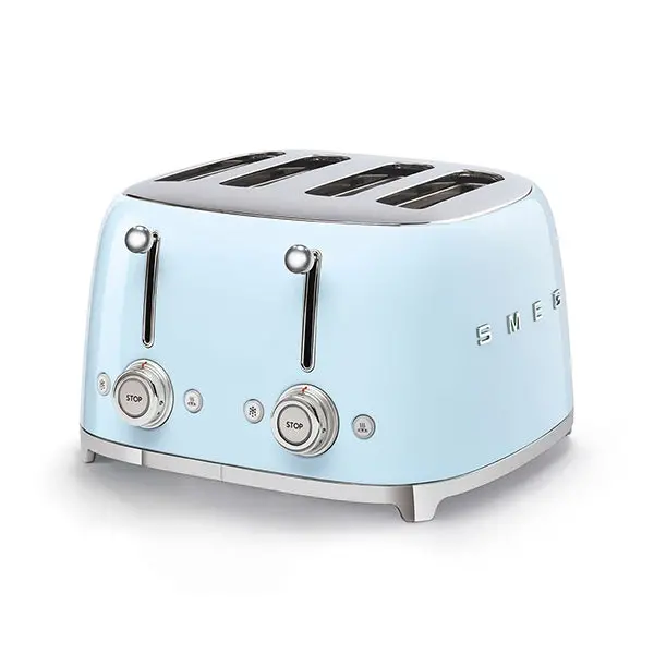 Smeg Tsf03Pbeu 4-Slice Toaster – 2000 W, Azure Blue Finish 1