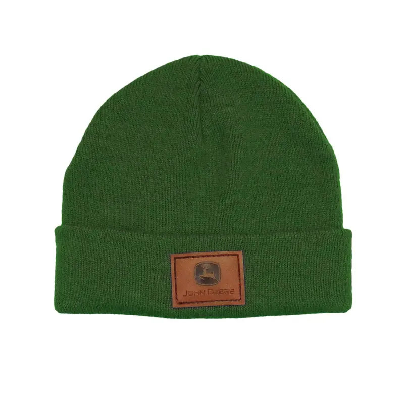 Soft John Deere Green Knit Beanie For Kids 1