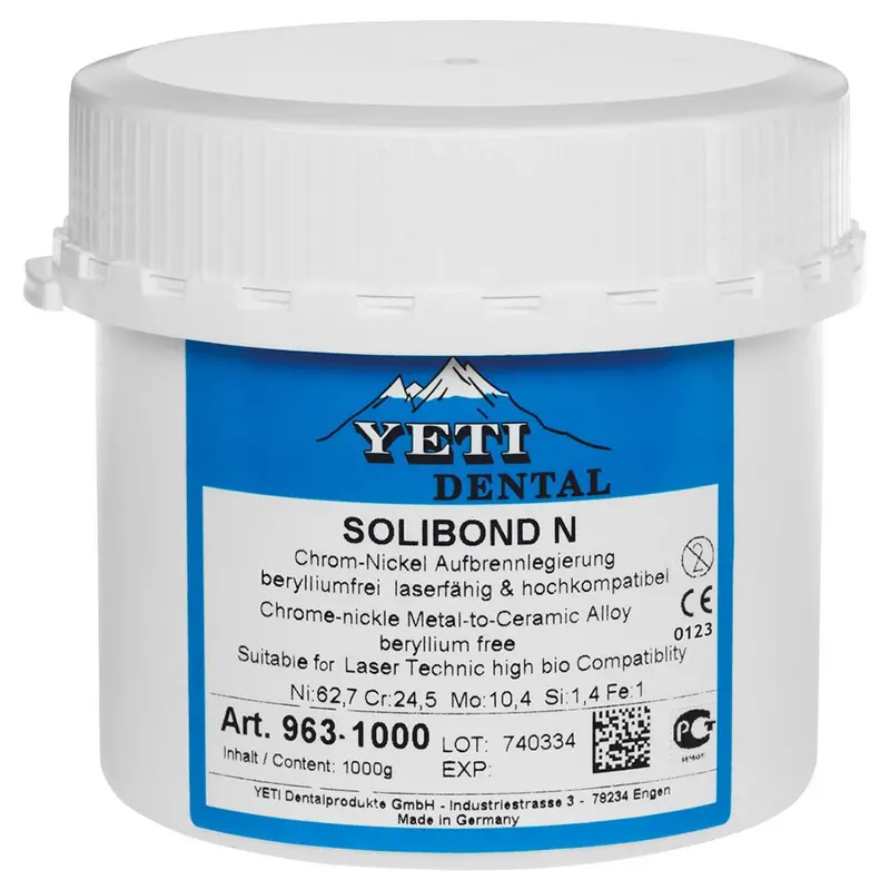 Solibond N Yeti Ni-Cr Alloy – 1 Kg Ceramic-Compatible Metal For Dental Labs 1
