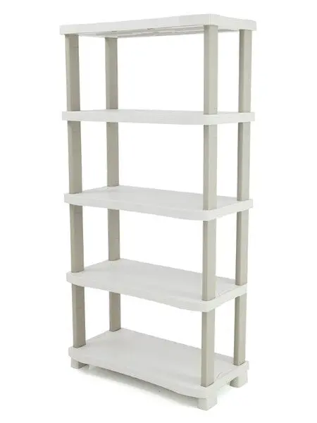 Space-Saving 5-Shelf Storage Unit, 90 Cm Wide, Bei 86905 1