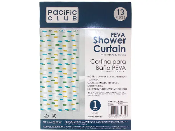 Square Shower Curtain, 71" × 71", Polyester (711-P1686) 1