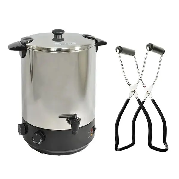 Stainless Steel 28L Canning Sterilizer Kit With Jar Tongs 1