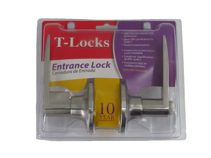 Straight-Handle Keyed Door Lock – Interior Privacy Latch 1