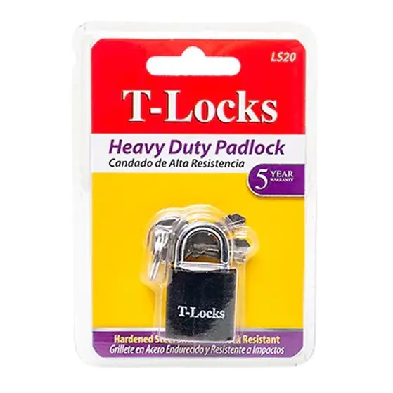 T-Lock Padlock – 50 Mm Shackle, High-Security Brass Cylinder, Model Ls50 1