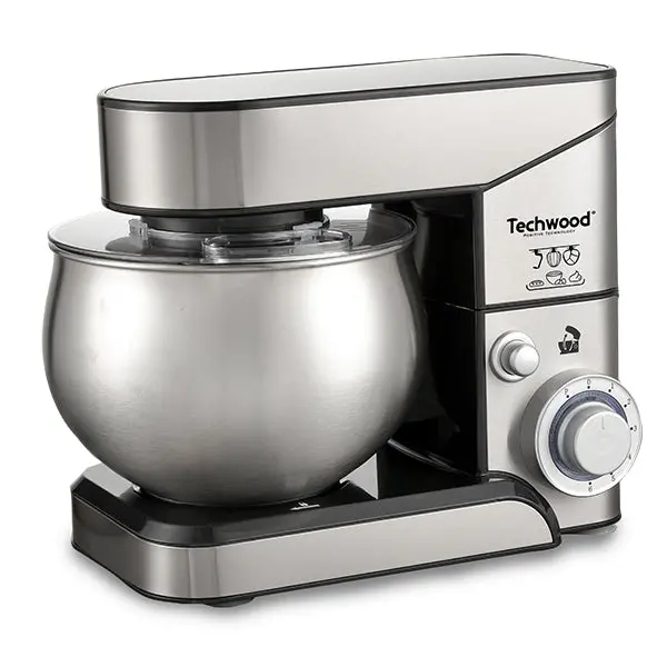 Techwood Tro-1050 1000W Stand Mixer With Dough Hook (Silver) 1