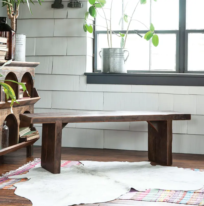 Timbers Slab Bench Made From Reclaimed Wood – Matthew Izzo 1