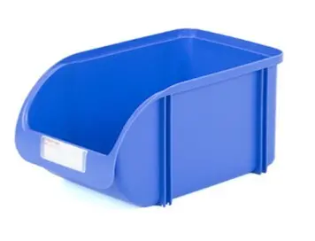 Titanium-Effect Storage Container – 16 Cm Tall, Azure Finish, Model 89160 1