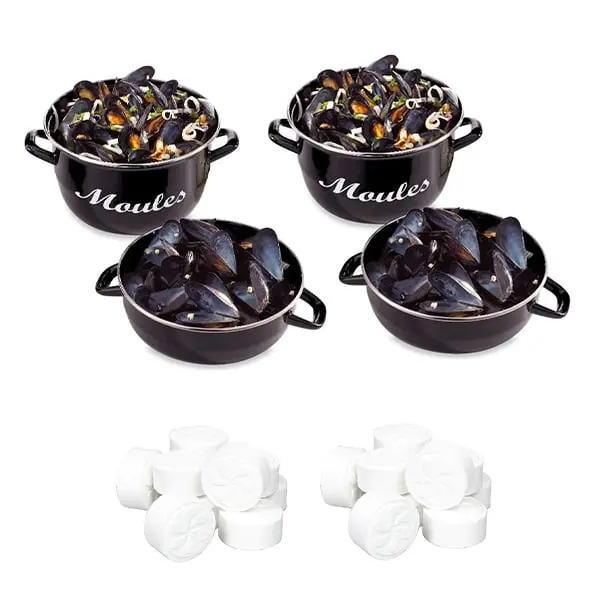 Two-Piece Mussel Pot Set – 18 Cm Pots + 20 Magic Cleaning Cloths 1