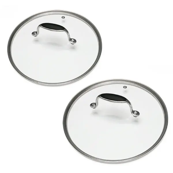 Two-Piece Tempered Glass Lid Set – 24 Cm & 28 Cm, Excell'Inox By Mathon 1