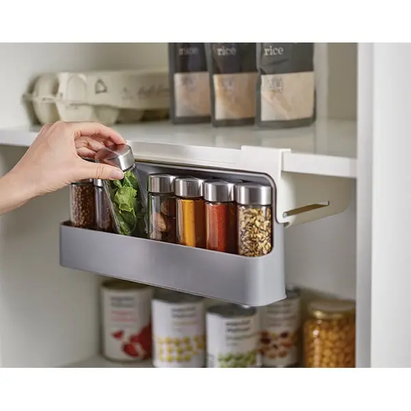 Under-Shelf Grey Spice Organizer Rack By Joseph Joseph 1
