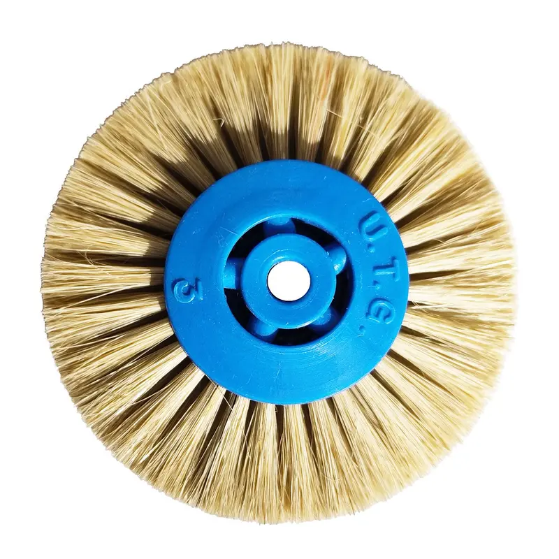 Utg White Silk Polishing Brush – 80 Mm, 3-Tier With Plastic Core 1