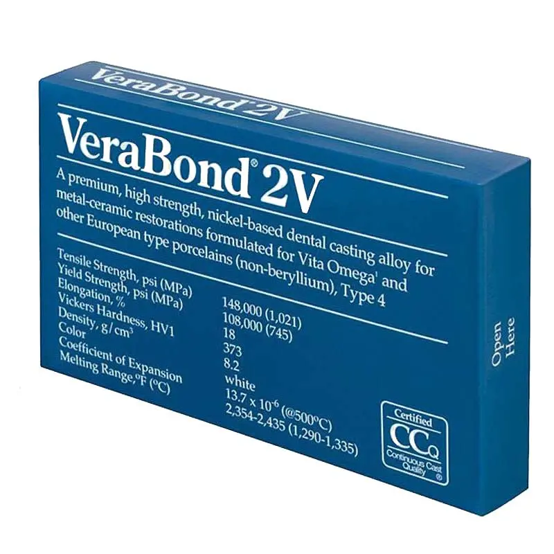 Verabond 2V Aalbadent Nicr Alloy – Beryllium-Free Ceramic-Metal Restoration Material 1