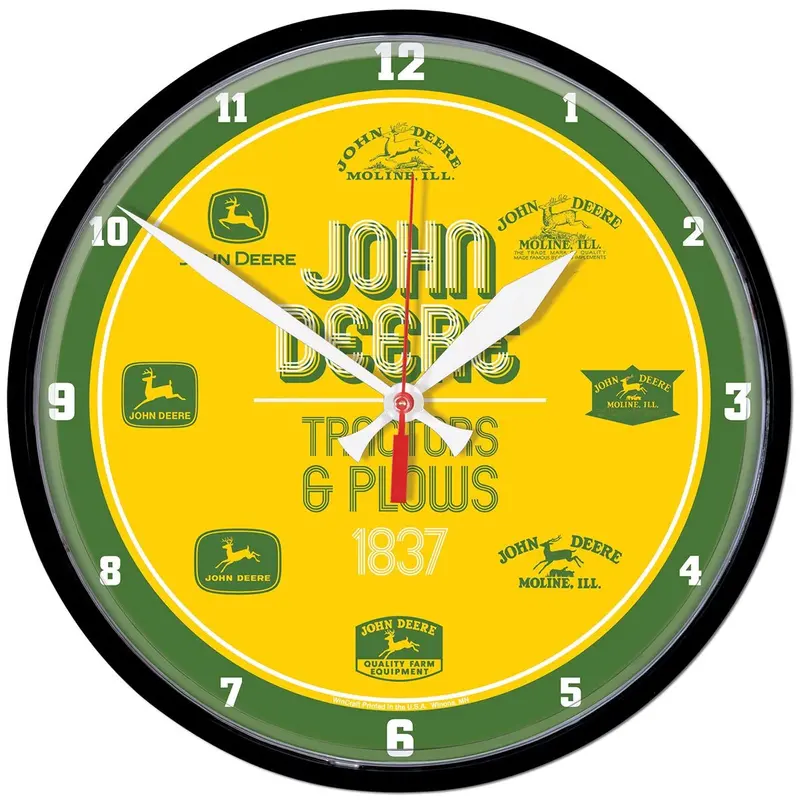 Vintage John Deere Green Logo Wall Clock 1