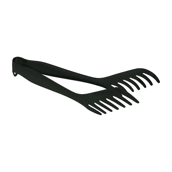 Vintage Matte Black Spaghetti Tongs – 24 Cm, Roger Orfèvre 1