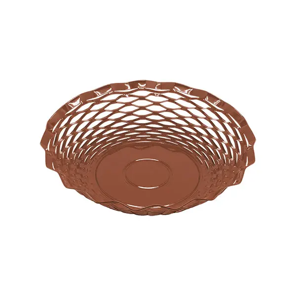 Vintage-Style Round Wire Basket – 24.5 Cm, Copper Finish, Roger Orfèvre 1