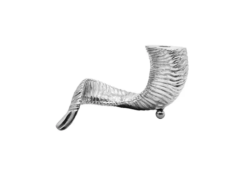 Ward Ram’S Horn Candleholder In Silver Leaf Finish 1