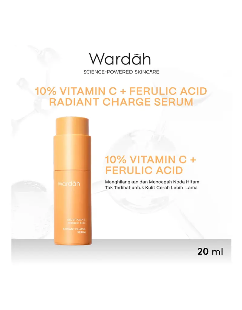 Wardah 10% Vitamin C + Ferulic Acid Serum (20 Ml) 1