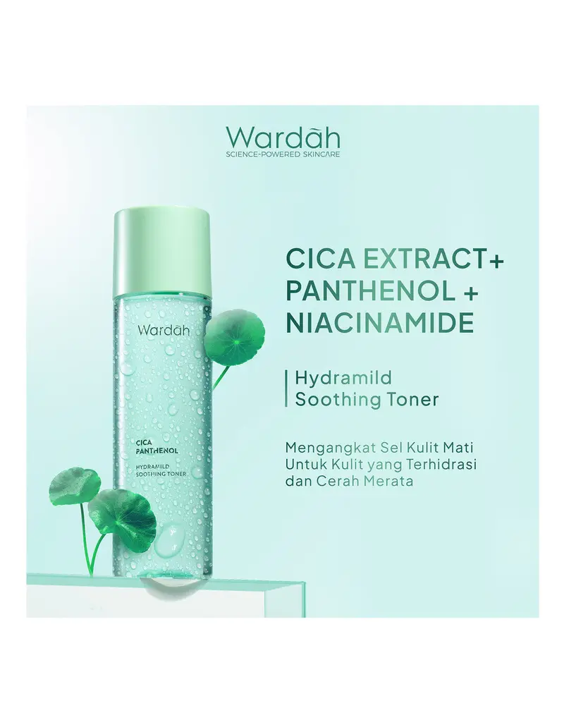 Wardah Cica Panthenol Hydramild Soothing Facial Toner, 125 Ml 1