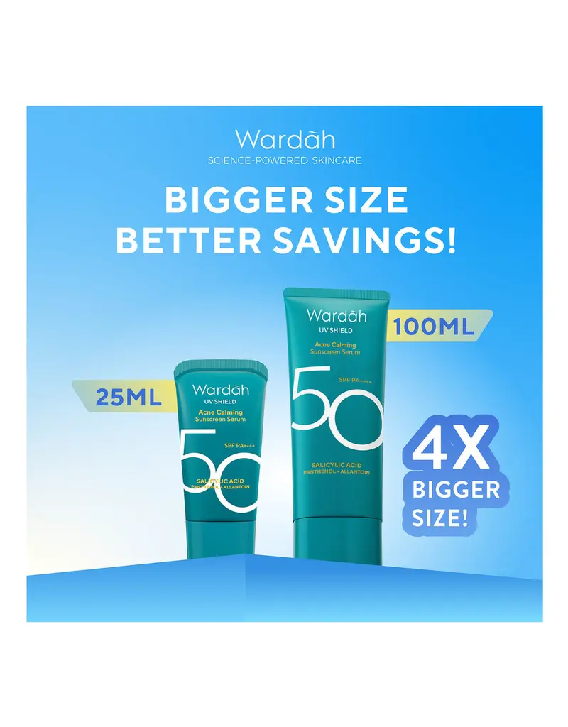 Wardah Uv Shield Acne-Calming Sunscreen Serum Spf 50 Pa+++, 100 Ml 1