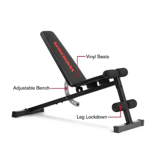 Weider Legacy Adjustable Weight Bench – Foldable & Multi-Angle (Model 8414 Webe5932) 1
