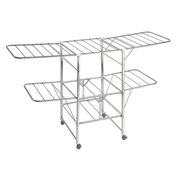 Wenko By Maximex Mobile Clothes Drying Rack – Steel Frame With Adjustable Bars 1