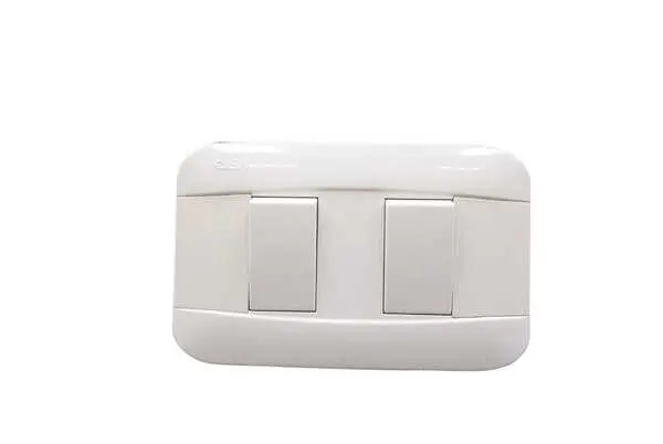 White Dual Switch Assembly – Single-Pole + Three-Way, Model 35093 1