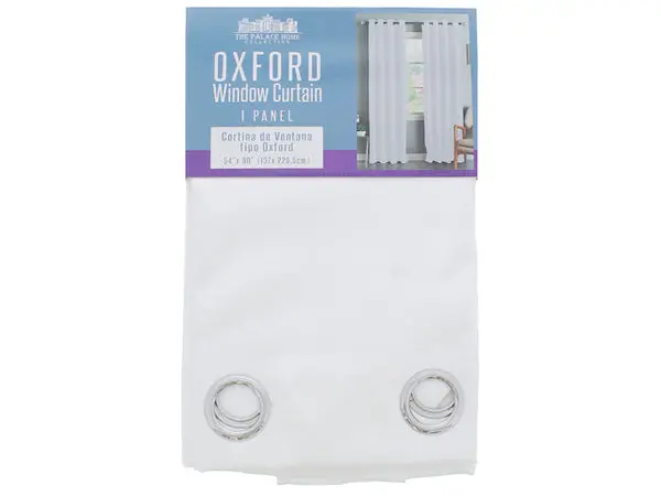 White Home Curtain Panel – 54" X 90" Classic Living Room Or Bedroom Drapery (Model 715-0410975) 1