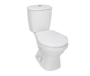 White Round One-Piece Toilet With Soft-Close Lid – Laguna Series (300041000) 1