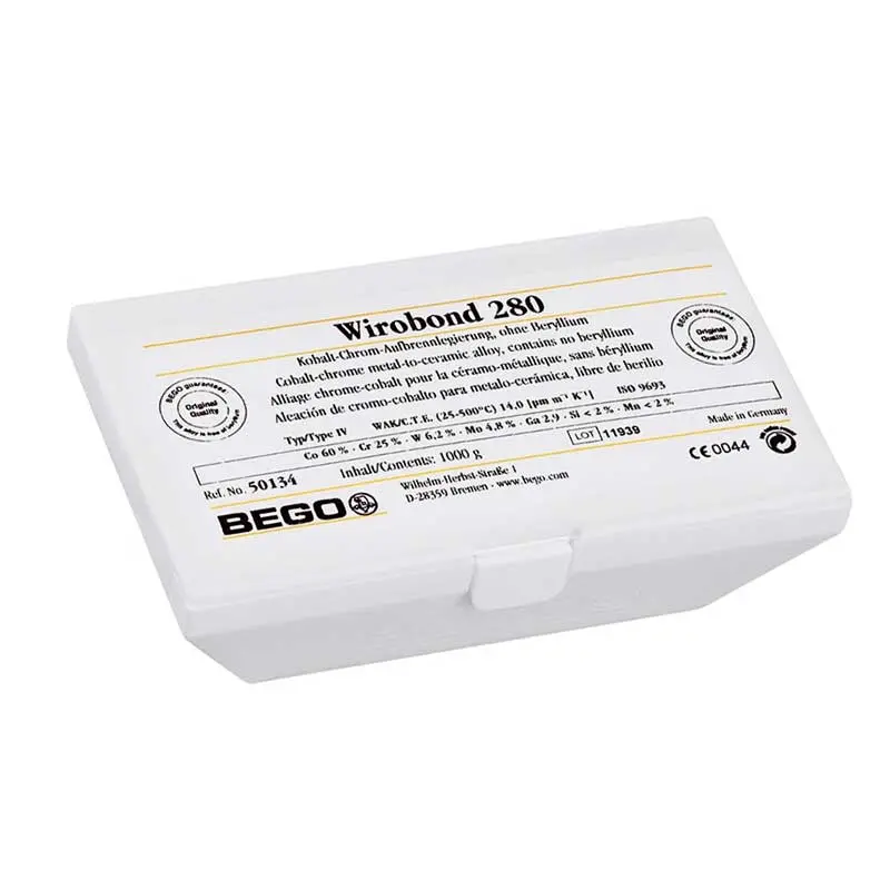 Wirobond 280 Bego Cocr Alloy – Iso 9693-1 Certified For Metal-Ceramic Restorations 1