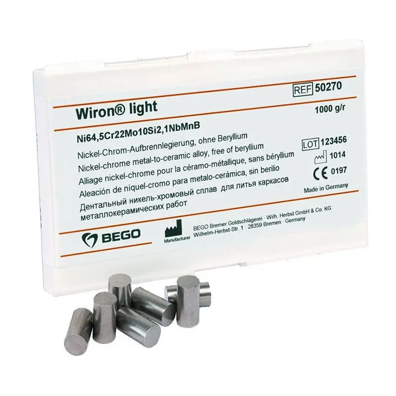 Wiron Light Bego Nicr Alloy – Beryllium-Free Option For Ceramic-Metal Prostheses 1