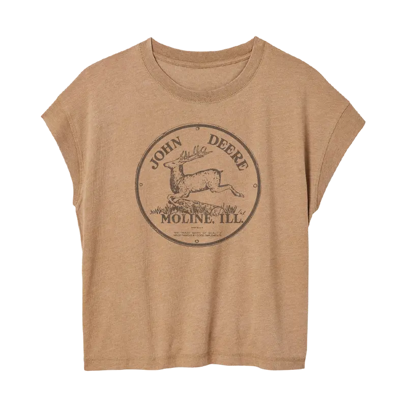 Women'S John Deere Brown Buck Logo T-Shirt 1