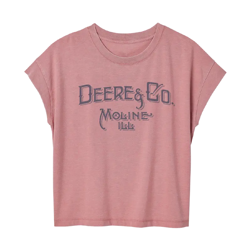 Women'S John Deere Vintage Rouge 'Deere & Co.' T-Shirt 1