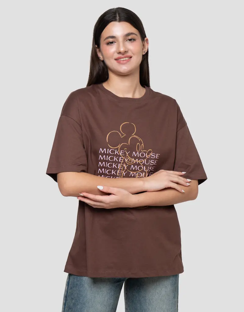 Women'S Oversized Mickey & Friends Graphic T-Shirt By Disney 1
