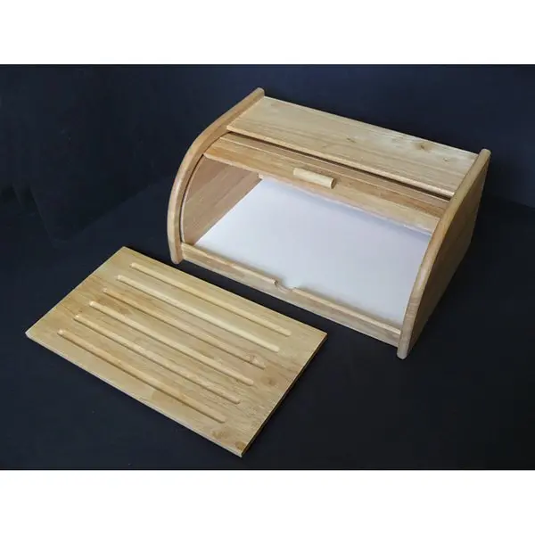 Wooden 2-In-1 Bread Box And Cutting Board 1