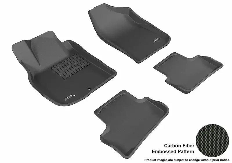 3D Maxpider Kagu Black All-Weather Floor Mats – 4-Piece Set For Front And Rear Cab 1