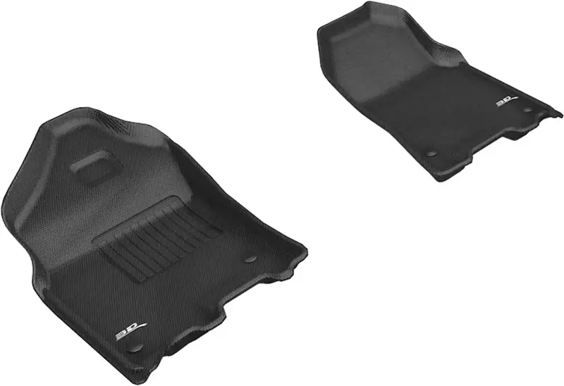 3D Maxpider Kagu Custom-Fit Floor Mats – Black, 2-Piece Front Set With All-Weather Protection 1