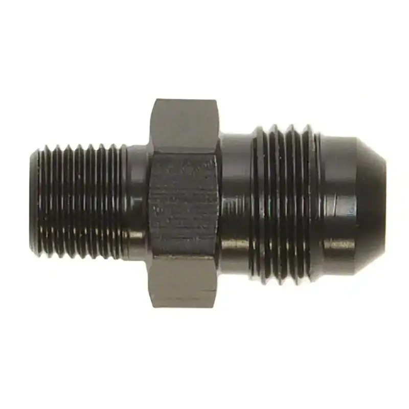 An-To-Pipe Adapter – -16An X 3/4" Nptf Black Steel Straight Fitting 1