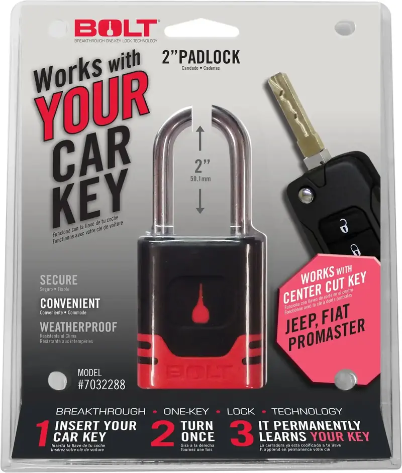 Bolt 7032288 Center-Cut Padlock – Designed For Jeep Wrangler Oem Locking Hubs 1