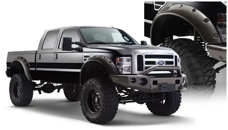 Bushwacker 20047-02 Cut-Out Style Fender Flares – Durable Polyurethane Construction 1