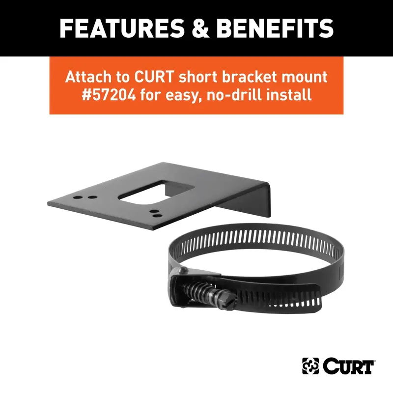 Curt 58300 Vehicle-Side 4-Way Flat Trailer Wiring Harness Mounting Bracket 1
